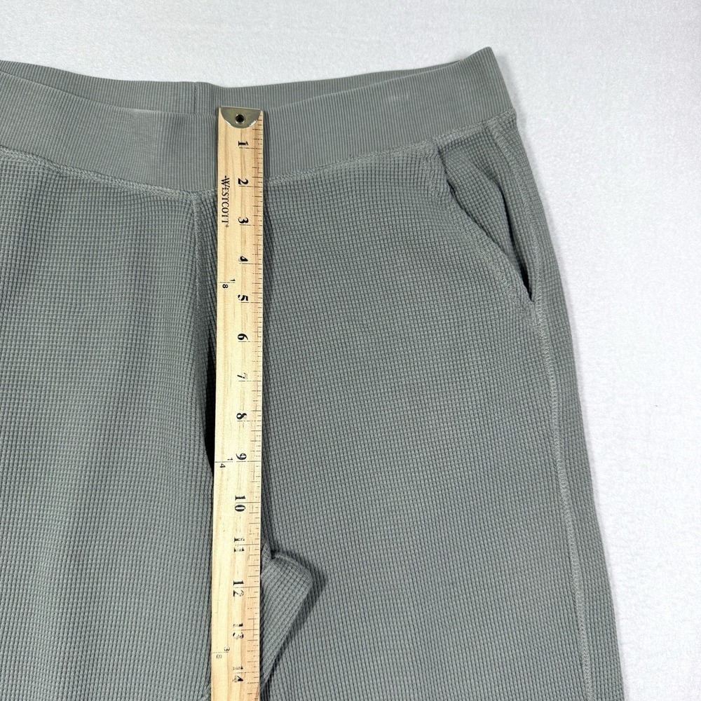 Pact Pants Womens XL Thermal Waffle Wide Leg Pant Organic Lounge Pull On Green - Picture 12 of 13